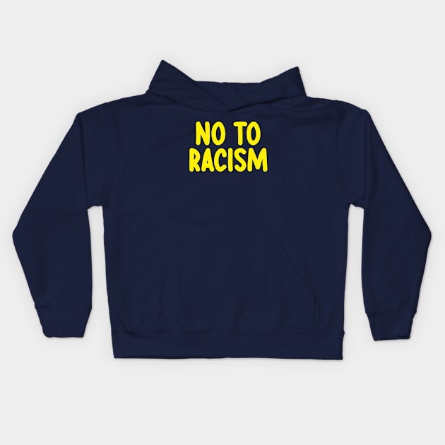 No To Racism Kids Hoodie by alfandi